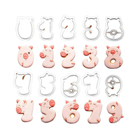 Pig Number Cookie Cutter 10pc Set
