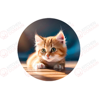 Kitten Edible Image #04 - Round