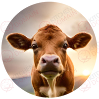 Cow Edible Image #02 - Round