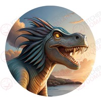Dinosaur Edible Image #01 - Round