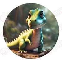 Dinosaur Edible Image #05 - Round