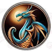 Dragon Edible Image #01 - Round