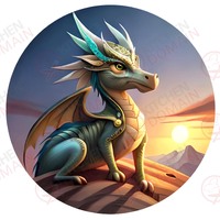 Dragon Edible Image #03 - Round