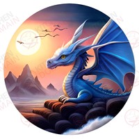 Dragon Edible Image #04 - Round