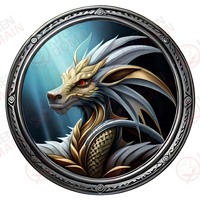 Dragon Edible Image #09 - Round