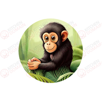 Monkey Edible Image - Round #01