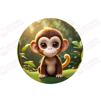 Monkey Edible Image - Round #03