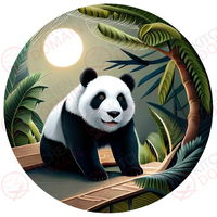 Panda Edible Image #01 - Round