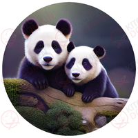 Panda Edible Image #02 - Round