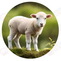Lamb Edible Image #03 - Round