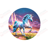 Unicorn Edible Image #04 - Round