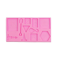 Road Works Signs & Tools Silicone Fondant Mould