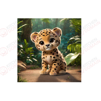 Cheetah Cub Edible Image #02 - Square