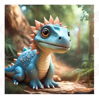 Dinosaur Edible Image #01 - Square