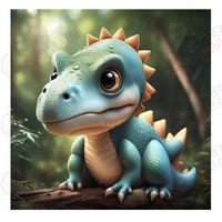 Dinosaur Edible Image #03 - Square