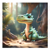 Dinosaur Edible Image #04 - Square