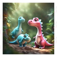 Dinosaur Edible Image #05 - Square