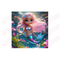 Mermaid Edible Image #01 - Square