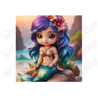 Mermaid Edible Image #05 - Square