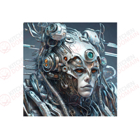 Metal Cyborg Edible Image #03 - Square