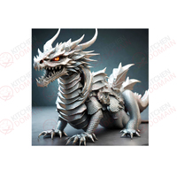 Metal Dragon Edible Image #05 - Square