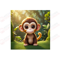 Monkey Edible Image #02 - Square