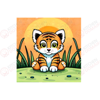 Tiger Edible Image #07 - Square