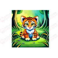 Tiger Edible Image #08 - Square