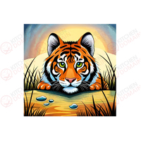 Tiger Edible Image #09 - Square