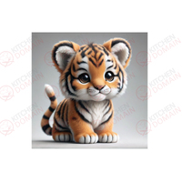 Tiger Cub Edible Image #12 - Square