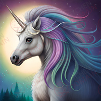 Unicorn Edible Image #02 - Square