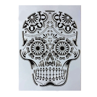 Extra Large Sugar Skull Stencil 26cm