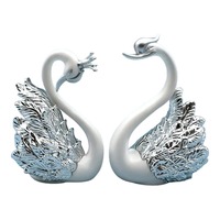 Silver Swan Figures 2Pcs