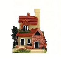 Miniature House Decoration Orange Roof