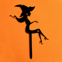 Acrylic witch Topper