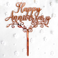 Happy Anniversary Cake Topper - Pink