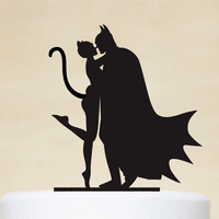 Cat Woman And Batman Wedding Cake Topper