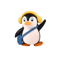 penguin In Ear Muffs Decoration Toy