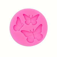 Three Butterfly Silicone Fondant Mould