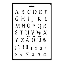 Alphabet stencil 26x18cm