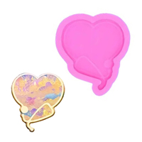 Half Heart And Stethoscope Silicone Mould