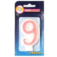 GLITTER PINK CANDLE - 9