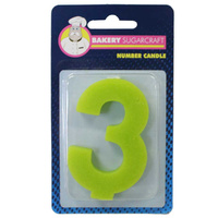 PLAIN NUMBER CANDLE - 3
