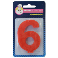 PLAIN NUMBER CANDLE - 6