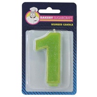 Glitter Numeral Candle - 1