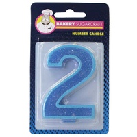 Glitter Numeral Candle - 2