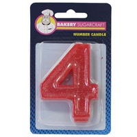 Glitter Numeral Candle - 4