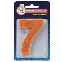 Glitter Numeral Candle - 7