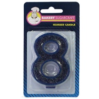Glitter Numeral Candle - 8
