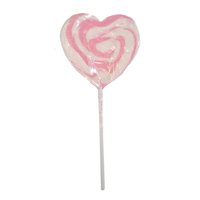 Swirly Pink Heart Lollipop 12 Grams